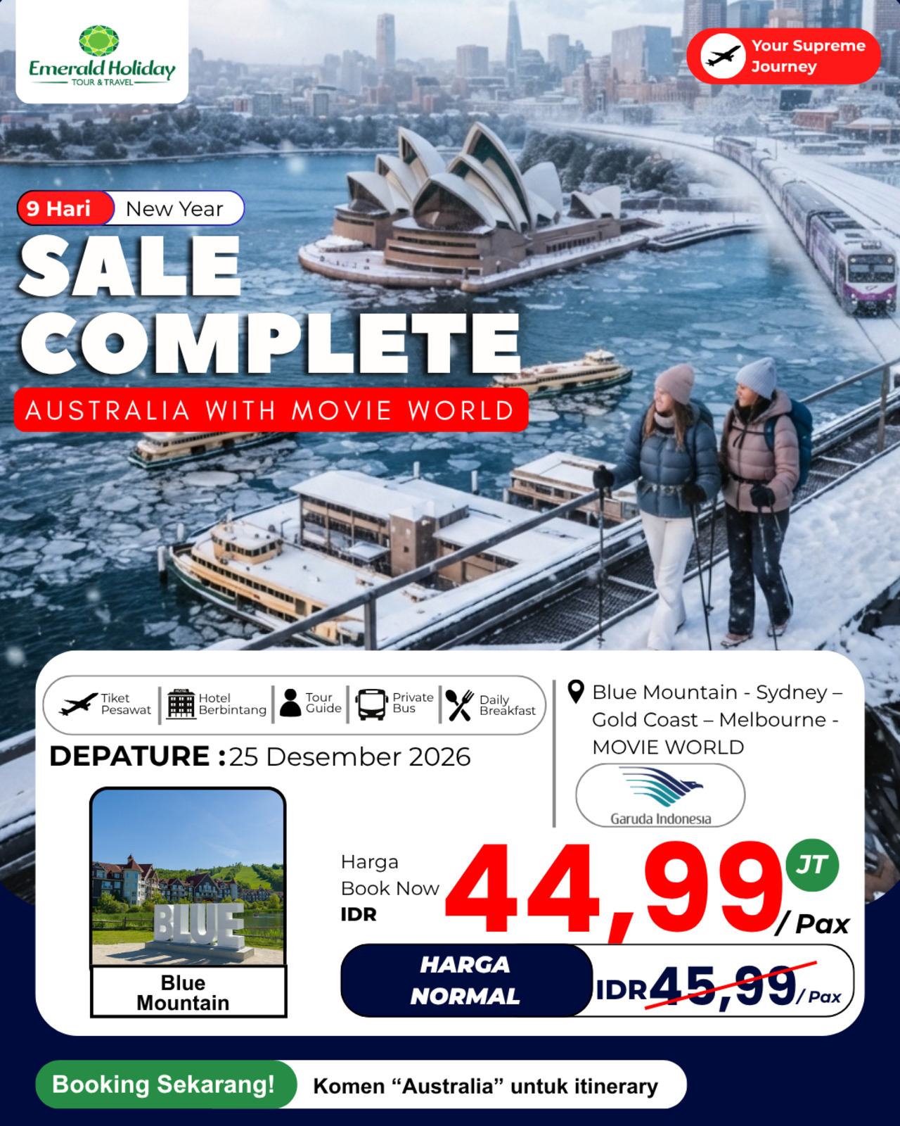 9D NEW YEAR SALE  AUSTRALIA 25 DES 26
